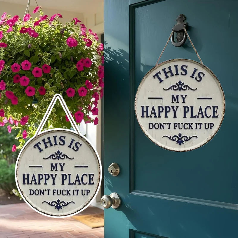 Happy Place – Vintage Metal Sign
