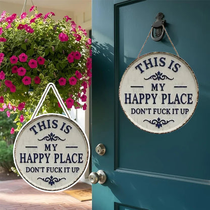 Happy Place – Vintage Metal Sign