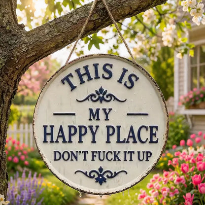 Happy Place – Vintage Metal Sign