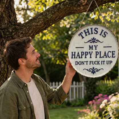Happy Place – Vintage Metal Sign
