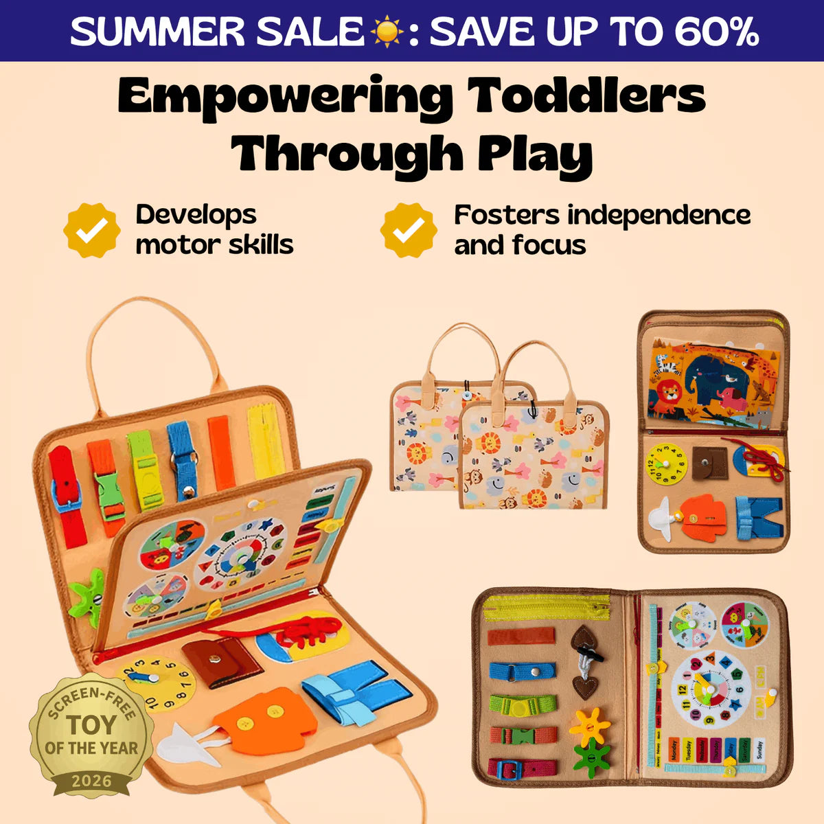 Castilo™ Montessori Busy Board