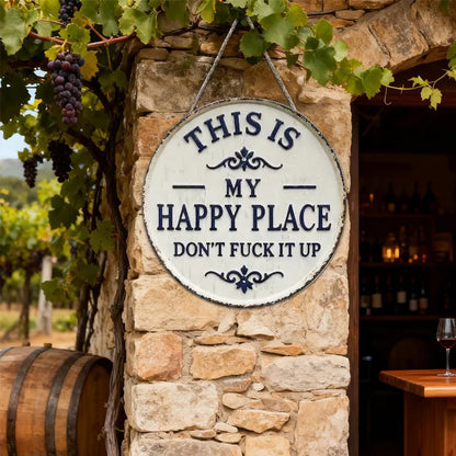 Happy Place – Vintage Metal Sign