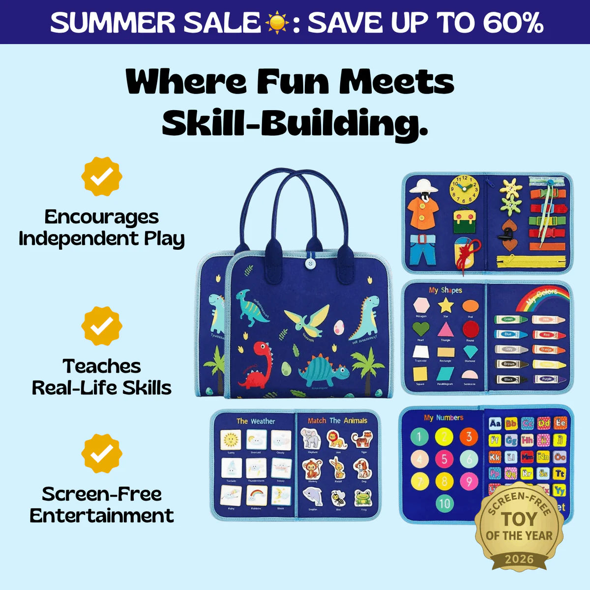 Castilo™ Montessori Busy Board