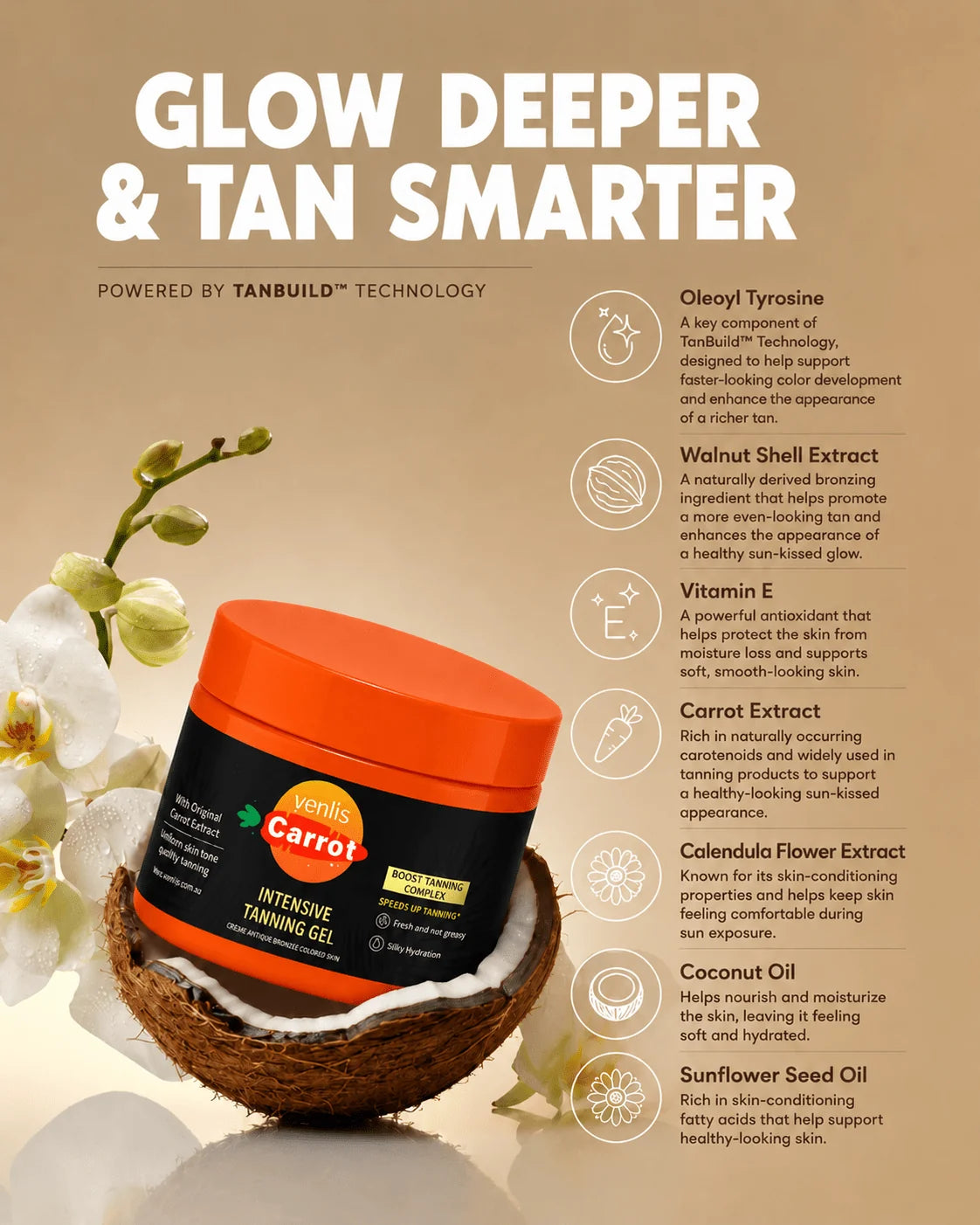 TanBuild Tanning Gel | Supports Faster, More Even & Longer-Lasting Tanning Results